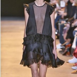 Isabel Marant Pleated Organza Silk Dress Vila